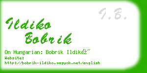 ildiko bobrik business card